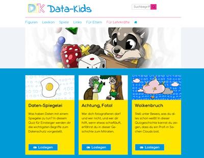 Data-Kids.de - Datenschutz für Kinder Screenshot von Data-Kids.de