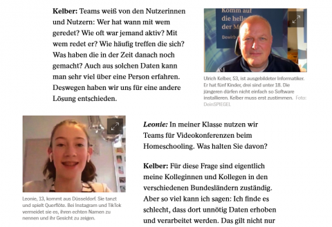 Interview mit dem Datenschutzbeauftragten Screenshot von Dein Spiegel - Interview mit dem Datenschutzbeauftragten