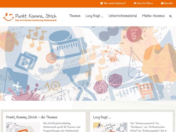 Kinderfunkkolleg Mathematik Screenshot der Webseite Kinderfunkkolleg Mathematik