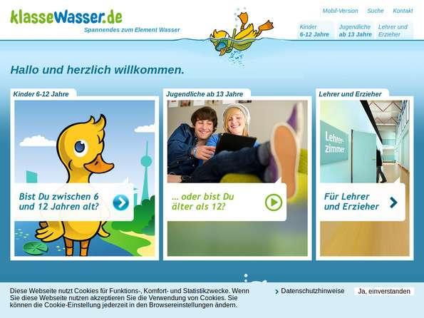 Zu Klassewasser Bildschirmfoto Klassewasser