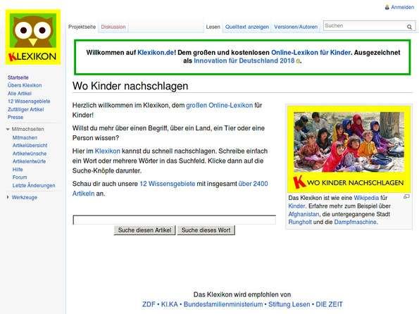 Zum Klexikon Bildschirmfoto Klexikon